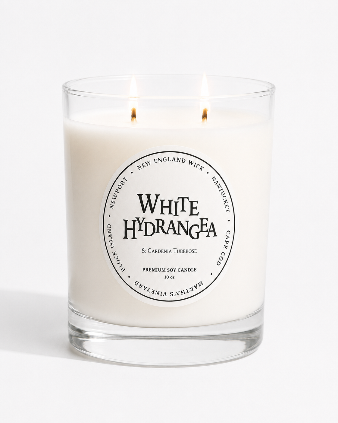 White Hydrangea Classic 2-Wick Candle